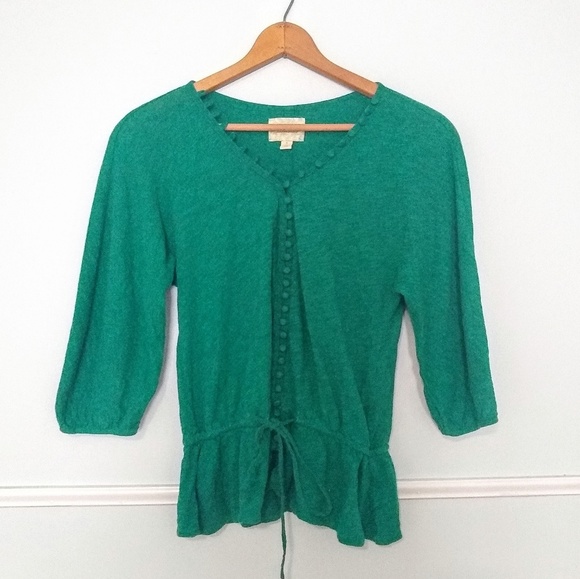 Anthropologie Tops - Anthropologie Deletta green cotton top EUC small Anthropologie Tops - Anthropologie Deletta green cotton top EUC small